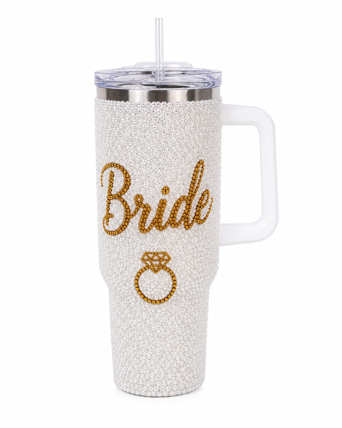 Bride rhinestone 40oz stainless steel tumbler